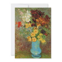 Van Gogh; Vase with Daisies and Anemones Custom Announcements