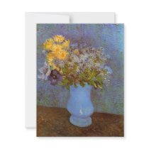 Van Gogh; Vase with Lilacs, Daisies and Anemones Personalized Announcements