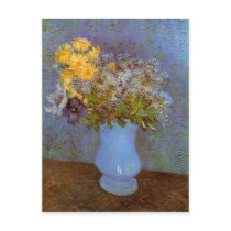 Van Gogh; Vase with Lilacs, Daisies and Anemones Post Card