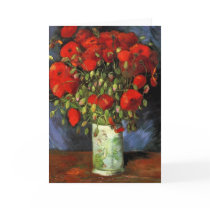 Van Gogh; Vase with Red Poppies Cards