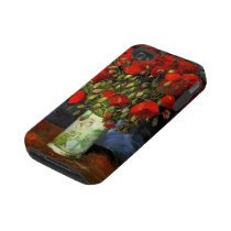 Van Gogh; Vase with Red Poppies Iphone 4 Tough Cover