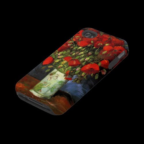 Van Gogh; Vase with Red Poppies Iphone 4 Tough Cover