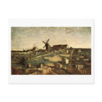 Van Gogh View of Montmartre with Windmills Postcards