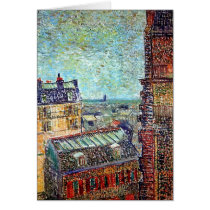 Van Gogh - View Of Paris From Vincents Room Greeting Cards