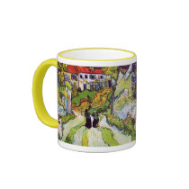 Van Gogh Village Street with Figures Mug