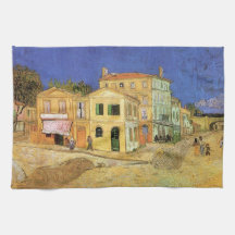 Van Gogh; Vincent's House in Arles (Yellow House) Kitchen Towels