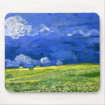 Van Gogh Wheat Field Under Clouded Sky (F778) mousepads