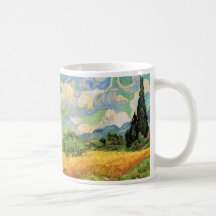 Van Gogh; Wheat Field w Cypresses at Haute Galline Mug