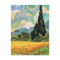 Van Gogh; Wheat Field w Cypresses at Haute Galline Post Card