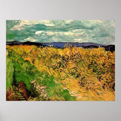 Van Gogh; Wheat Field with Cornflowers Poster