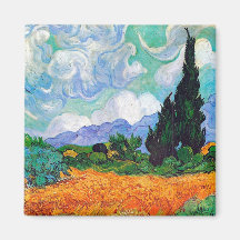 Van Gogh Wheat Field with Cypresses (F615) Refrigerator Magnet