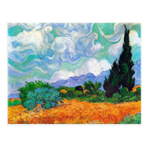 Van Gogh Wheat Field with Cypresses (F615) Post Cards