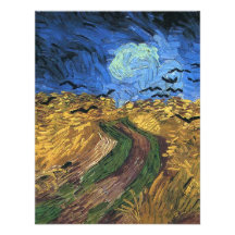 Van Gogh Wheatfield With Crows Invitations