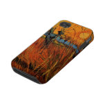 Van Gogh  Willows at Sunset Tough Iphone 4 Case