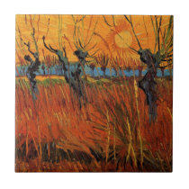 Van Gogh  Willows at Sunset Tiles
