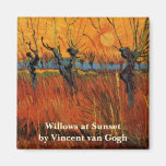 Van Gogh Willows at Sunset, Vintage Impressionism Magnets