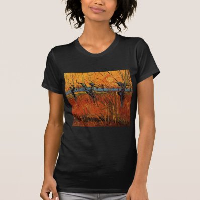 Van Gogh Willows at Sunset, Vintage Impressionism Shirt