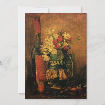 Van Gogh Wine and Flowers Wedding Invitation by VanGogh Gallery
