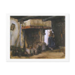 Van Gogh Woman by a Hearth Post Card
