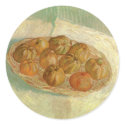 Van Gogh's Basket with Apples stickers by MasterpieceCafe Van Gogh's Basket with Apples stickers