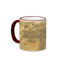 Van Gogh's Carpenter's Yard and Laundry mugs