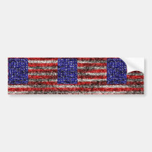 Van Gogh's Flag of the United States Bumper Stickers
