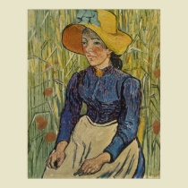 Van Gogh's Peasant Girl with Yellow Straw Hat 