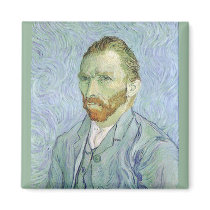 Van Gogh's Self Portrait in Blue magnets by MasterpieceCafe Van Gogh's Self Portrait in Blue magnets