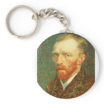 Van Gogh's Self Portrait keychains by MasterpieceCafe Van Gogh's Self Portrait keychains
