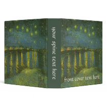 Van Gogh's Starry Night Over Rhone binders