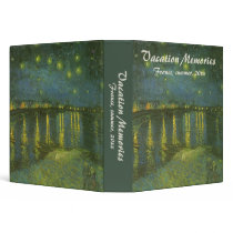 Van Gogh's Starry Night Over Rhone binders