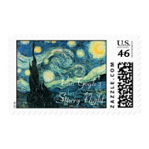Van Gogh's Starry Night Postage Stamp by lynnhsmomof2 Van Gogh's Starry Night Postage Stamp