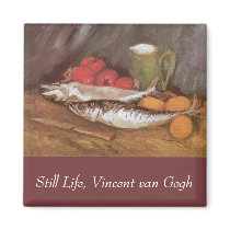 Van Gogh's Still Life with Mackerels magnets
