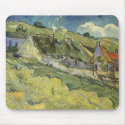 Van Gogh's Thatched Cottages mousepads by MasterpieceCafe Van Gogh's Thatched Cottages mousepads
