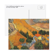 Van Gogh's Valley with Ploughman postcards by MasterpieceCafe Van Gogh's Valley with Ploughman postcards