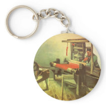 Van Gogh's Weaver Facing Left keychains