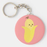 Van los plátanos con el plátano lindo y feliz llaveros personalizados