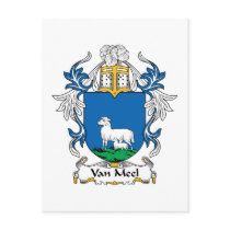 Van Meel Family Crest Postcards