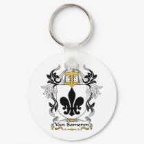 Van Someren Family Crest keychains by coatsofarms Van Someren Family Crest keychains