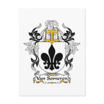 Van Someren Family Crest postcards by coatsofarms Van Someren Family Crest postcards