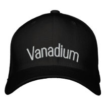 Vanadium embroidered hats