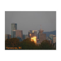 Vancouver, BC - Skyline at Dawn postcards by HellaD Vancouver, BC - Skyline at Dawn postcards