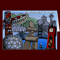 Vancouver BC Souvenir Cards Totem Pole Art Cards