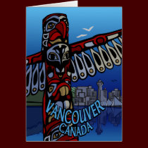 Vancouver BC Souvenir Cards Totem Pole Art Cards cards