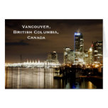 Vancouver, British Columbia, Canada at night cards