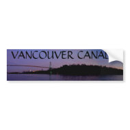 Vancouver Bumper Sticker Vancouver Souvenir Gifts bumpersticker