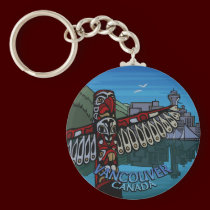 Vancouver Canada Key Chain Totem Pole Souvenirs keychains
