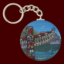 Vancouver Canada Key Chain Totem Pole Souvenirs keychains