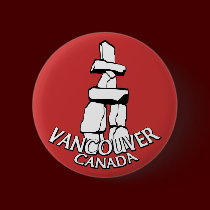 Vancouver Canada Souvenir Buttons Landmark Art buttons