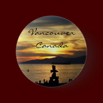 Vancouver Canada Souvenir Buttons Landmark Gifts buttons